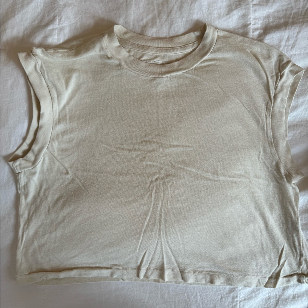 The Square Tee from THE GREAT (Washed White, 0)